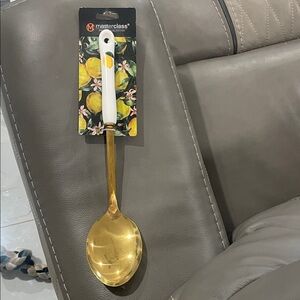 MasterClass Gold Serving Spoon with White Handle